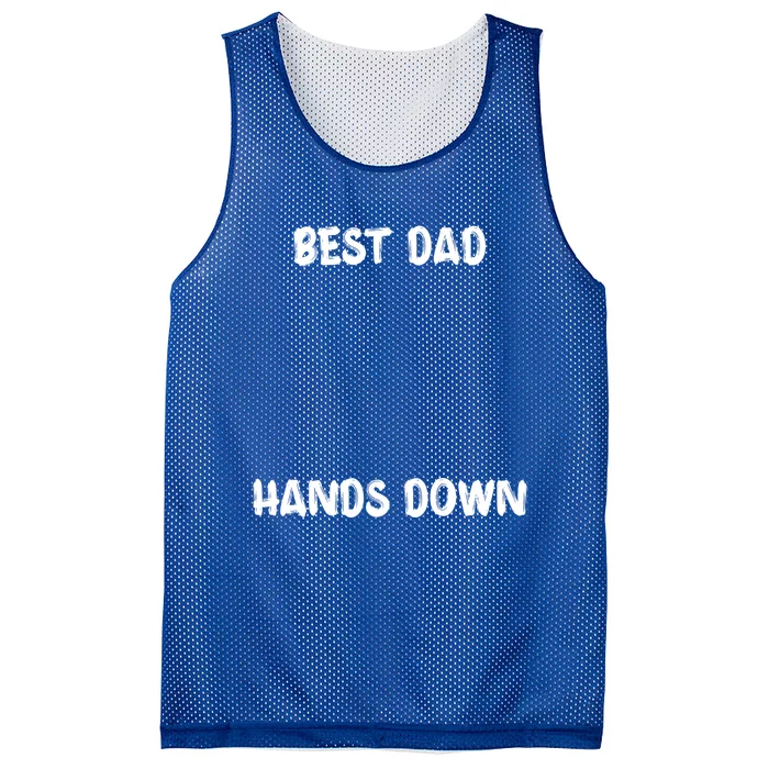 Best Dad Hands Down Craft For Handprints Fathers Day Great Gift Mesh Reversible Basketball Jersey Tank