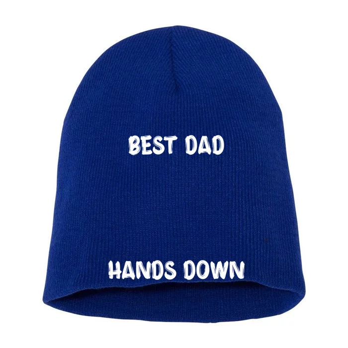 Best Dad Hands Down Craft For Handprints Fathers Day Great Gift Short Acrylic Beanie