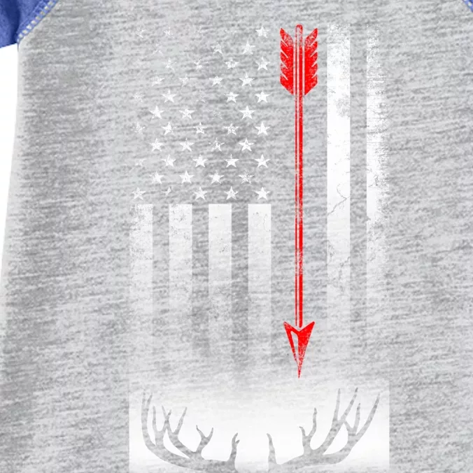 Bow Deer Hunting American Flag Bow Hunting Lover Gift Infant Baby Jersey Bodysuit