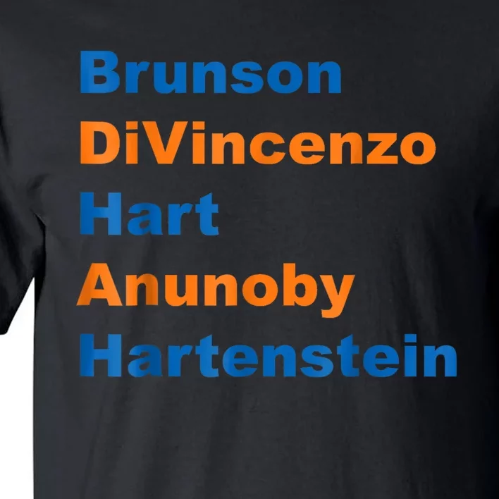 Brunson Divincenzo Hart Anunoby Hartenstein Gift Tall T-Shirt