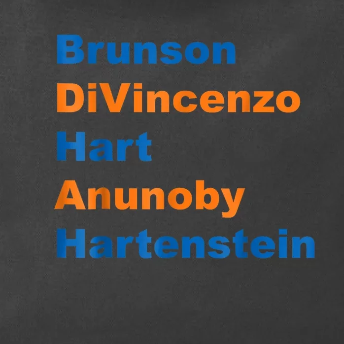 Brunson Divincenzo Hart Anunoby Hartenstein Gift Zip Tote Bag