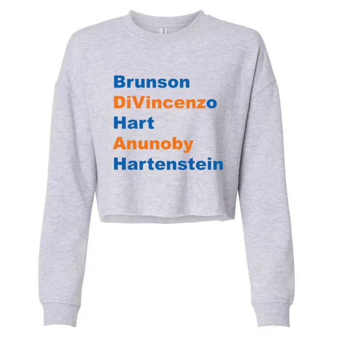 Brunson Divincenzo Hart Anunoby Hartenstein Cropped Pullover Crew