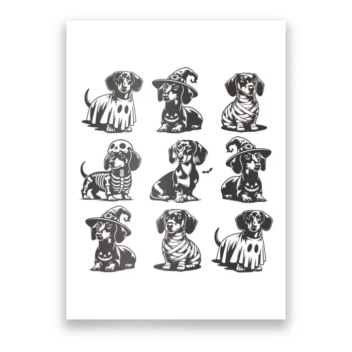 Boo Dachshund Halloween Spooky Dog Wiener Halloween Costume Poster