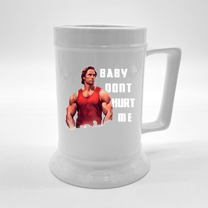 Baby Dont Hurt Me Funny Meme Front & Back Beer Stein