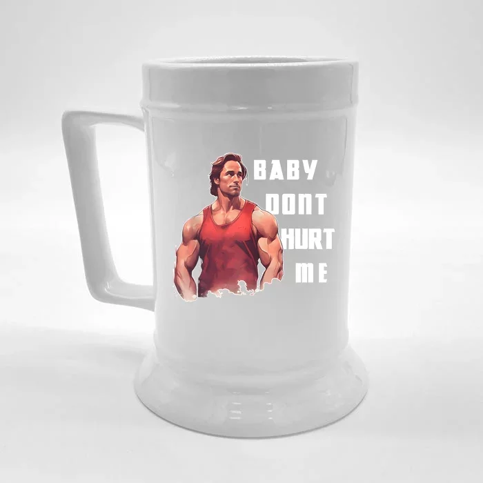 Baby Dont Hurt Me Funny Meme Front & Back Beer Stein