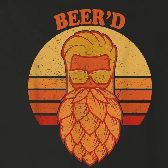 Beer D Hops Beard Beer Garden Retro Sunset Toddler Long Sleeve Shirt