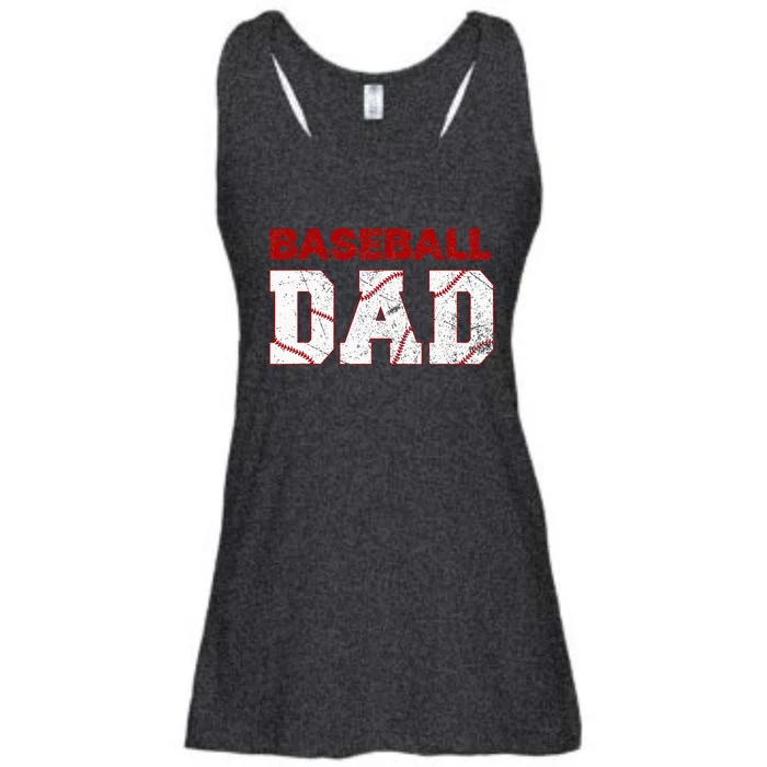 Baseball Dad Happy Fathers Day Ladies Essential Flowy Tank