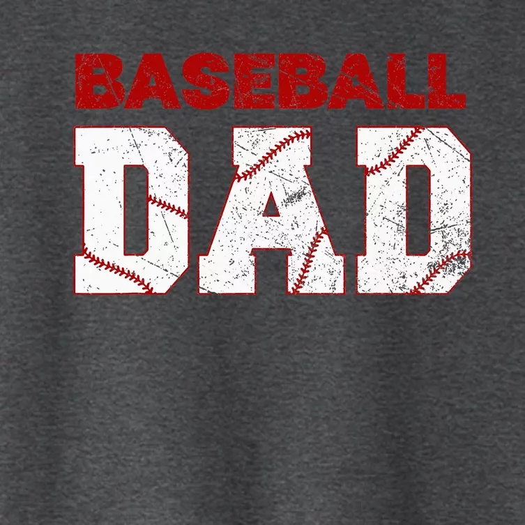 Baseball Dad Happy Fathers Day Women's Crop Top Tee