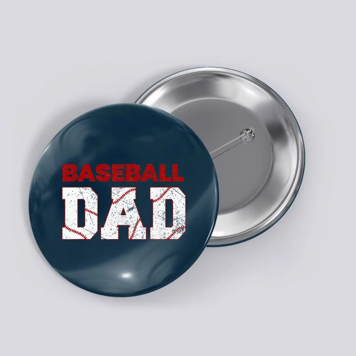 Baseball Dad Happy Fathers Day Button