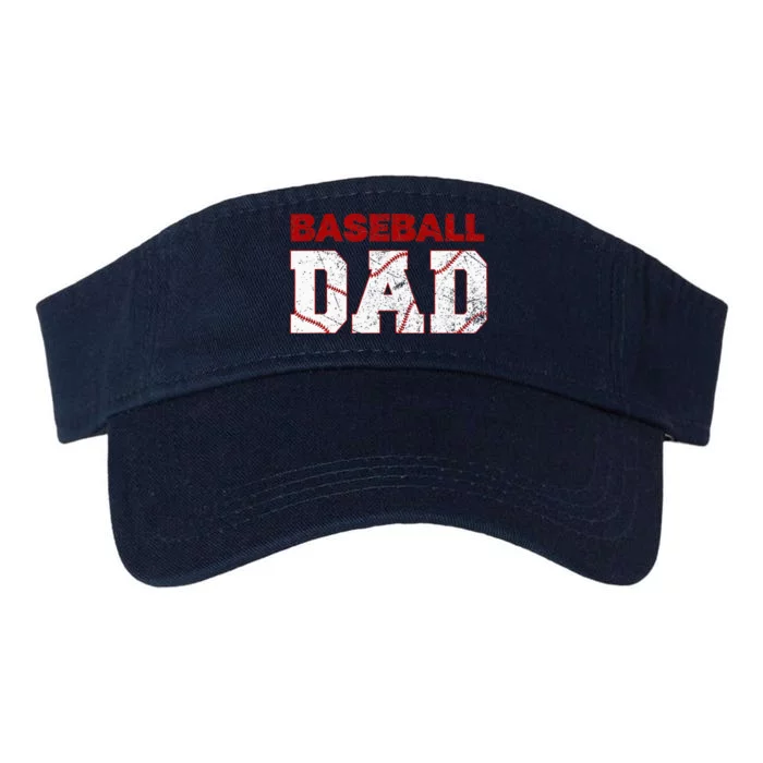 Baseball Dad Happy Fathers Day Valucap Bio-Washed Visor