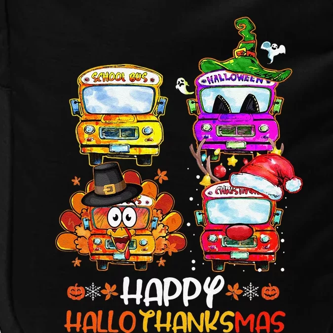 Bus Driver Happy HalloThanksMas Thanksgiving Christmas Impact Tech Backpack