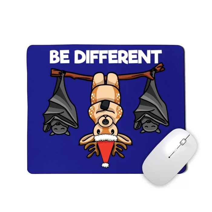 Be Different Hanging Santa Deer With Sleeping Bats Xmas Cool Gift Mousepad