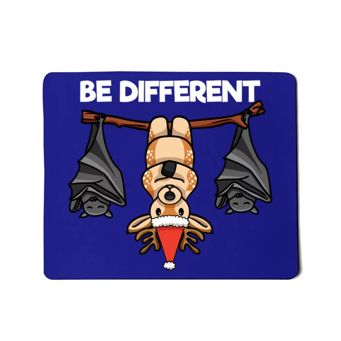 Be Different Hanging Santa Deer With Sleeping Bats Xmas Cool Gift Mousepad