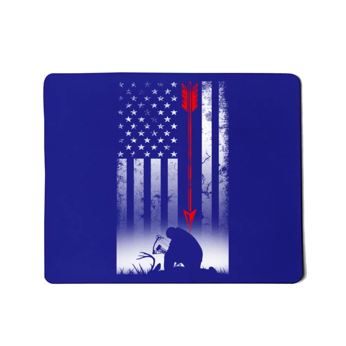 Bow Deer Hunting American Flag Gift For Bow Hunting Gift Mousepad