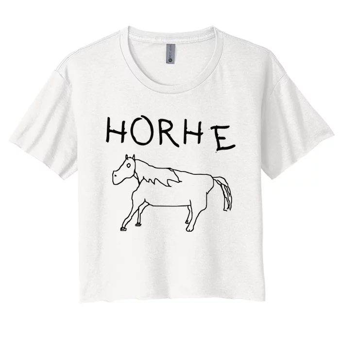 Badly Drawn Horse Women's Crop Top Tee