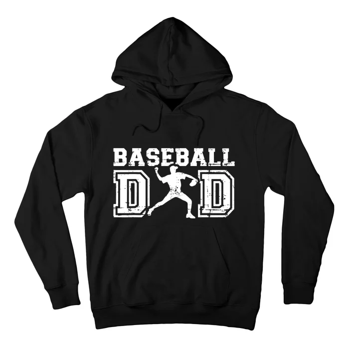 Baseball Dad Happy Fathers Day Gift For Men Boy Hoodie