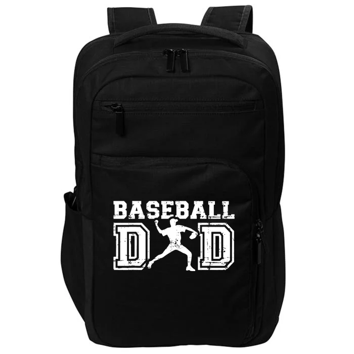 Baseball Dad Happy Fathers Day Gift For Men Boy Impact Tech Backpack