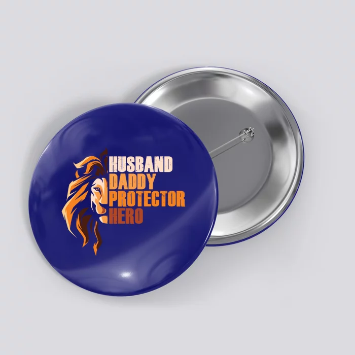 Best Dad Husband Daddy Protector Hero Gift Button