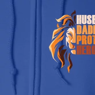 Best Dad Husband Daddy Protector Hero Gift Full Zip Hoodie