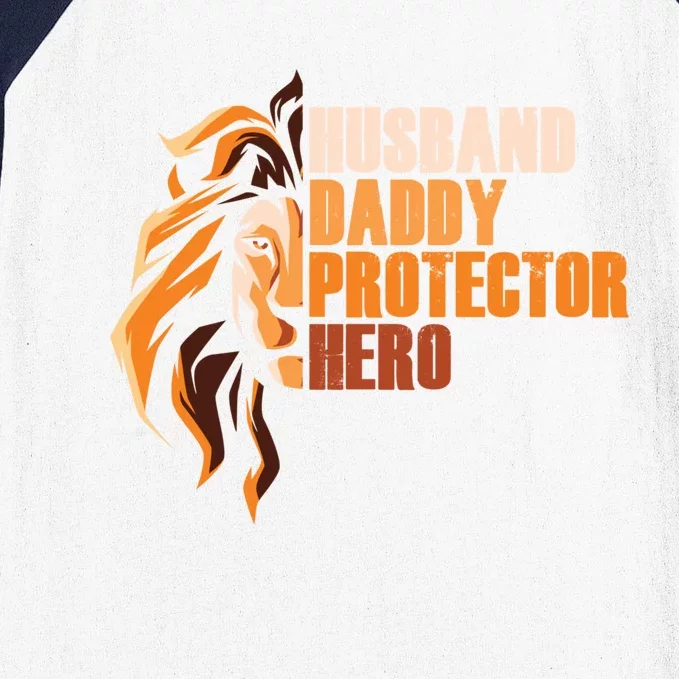 Best Dad Husband Daddy Protector Hero Gift Baseball Sleeve Shirt