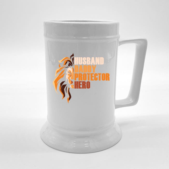 Best Dad Husband Daddy Protector Hero Gift Front & Back Beer Stein