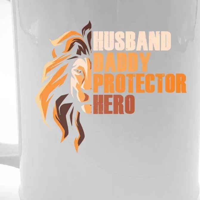 Best Dad Husband Daddy Protector Hero Gift Front & Back Beer Stein