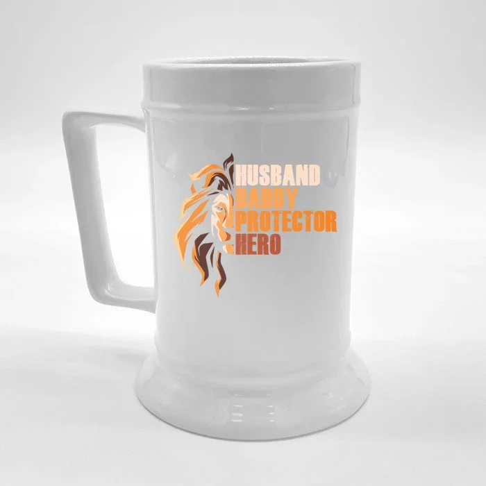 Best Dad Husband Daddy Protector Hero Gift Front & Back Beer Stein