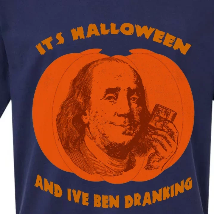 Ben Drankin Halloween Ing Benjamin Franklin Pumpkin Funny Gift Sueded Cloud Jersey T-Shirt