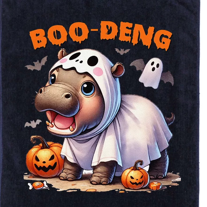 Boo Deng Halloween Baby Pygmy Hippo Bouncy Pig Moo Deng Platinum Collection Golf Towel