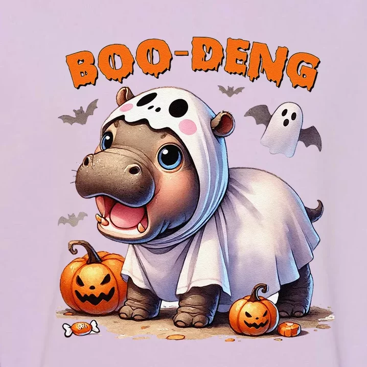 Boo Deng Halloween Baby Pygmy Hippo Bouncy Pig Moo Deng Garment-Dyed Sweatshirt