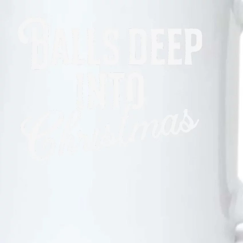 Balls Deep Into Christmas Black Color Changing Mug