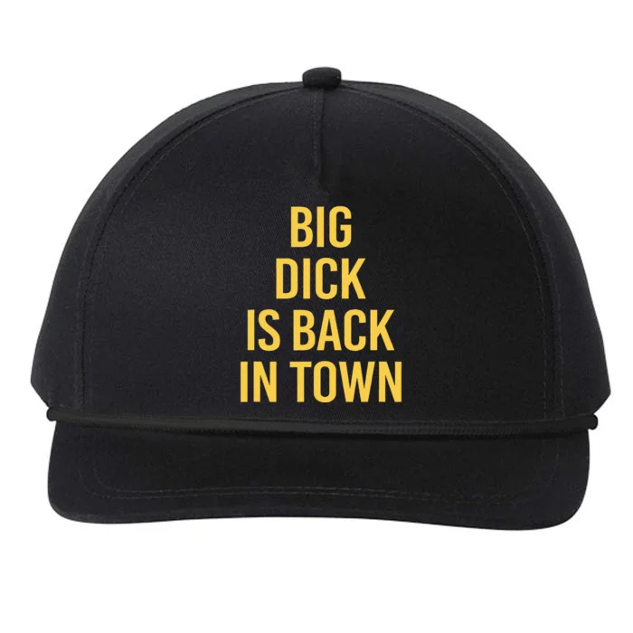 Big Dick Is Back In Town Snapback Five-Panel Rope Hat