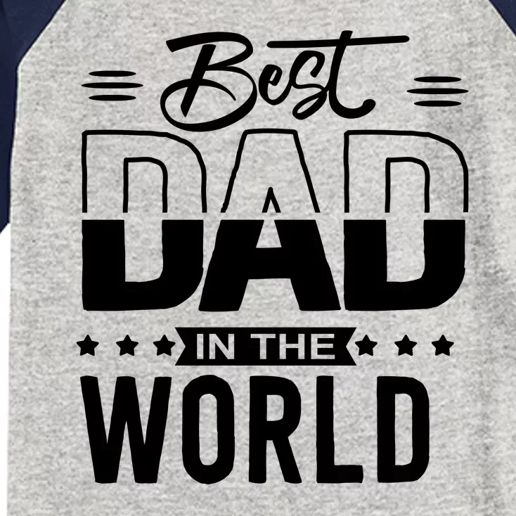 Best Dad In The World Cute Gift Kids Colorblock Raglan Jersey