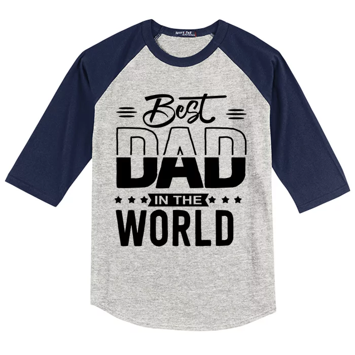 Best Dad In The World Cute Gift Kids Colorblock Raglan Jersey