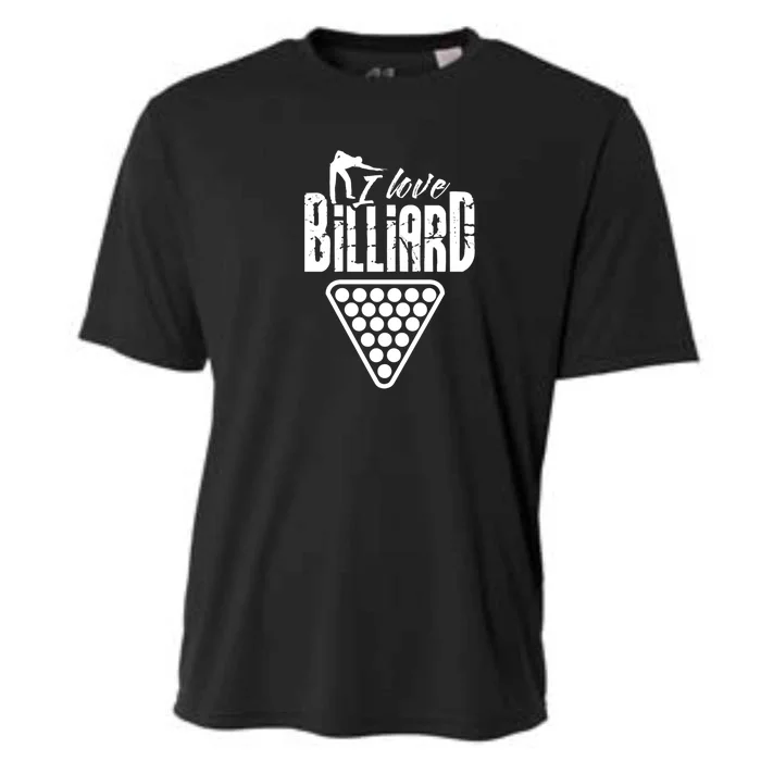 Billiards Dad I Love Billiards Gift Father's Day Cooling Performance Crew T-Shirt