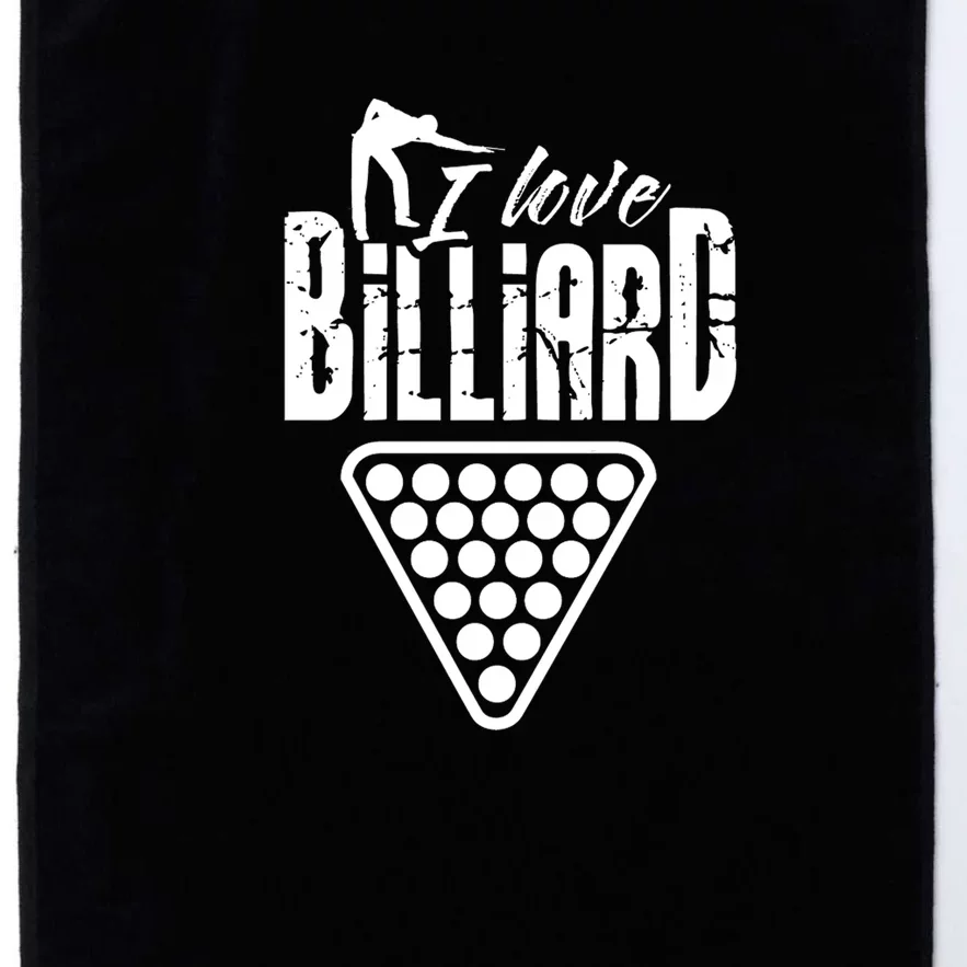 Billiards Dad I Love Billiards Gift Father's Day Platinum Collection Golf Towel