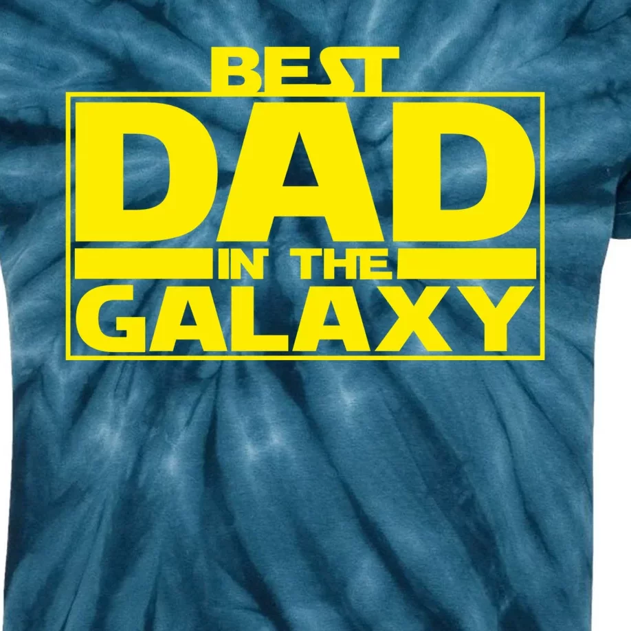 Best Dad In The Galaxy Father's Day Gift Kids Tie-Dye T-Shirt