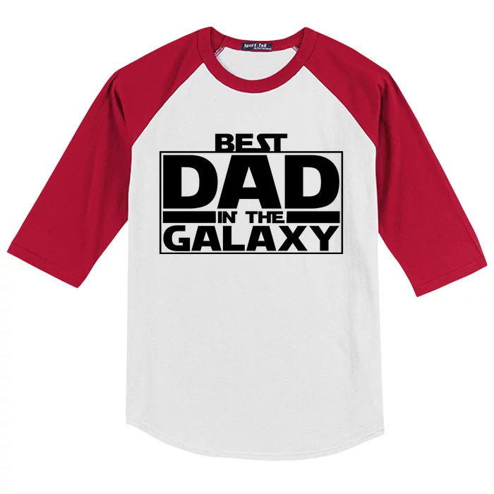 Best Dad In The Galaxy Father's Day Gift Kids Colorblock Raglan Jersey