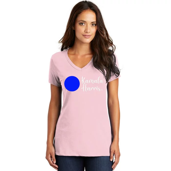 Blue Dot In A Red State Nebraska Vote Kamala Harris Walz Women's V-Neck T-Shirt