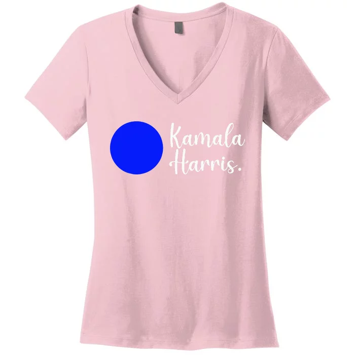 Blue Dot In A Red State Nebraska Vote Kamala Harris Walz Women's V-Neck T-Shirt