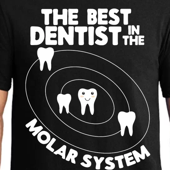 Best Dentist In The Molar System Design Funny Tooth Pun Pajama Set