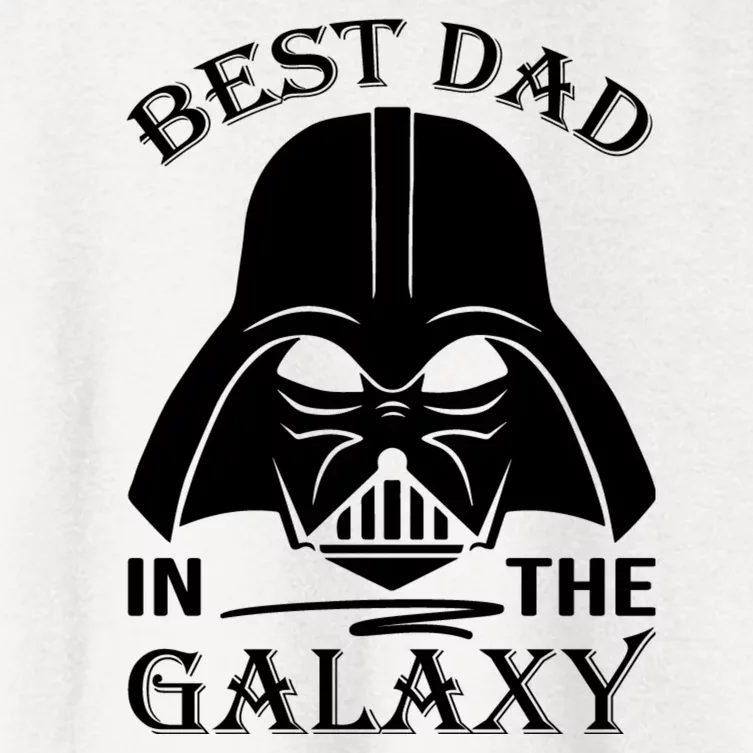 Best Dad In The Galaxy Funny Gift For Dad Women's Crop Top Tee