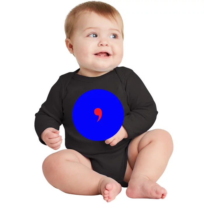 Blue Dot In A Red State Nebraska Vote Kamala Harris Walz Baby Long Sleeve Bodysuit