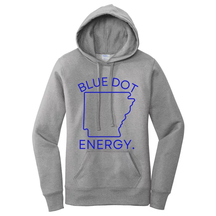 Blue Dot In A Red State Arkansas Vote Kamala Harris Walz 24 Women's Pullover Hoodie