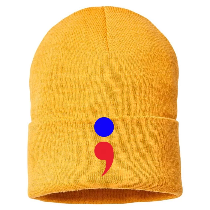 Blue Dot In A Red State Nebraska Vote Kamala Harris Walz Sustainable Knit Beanie