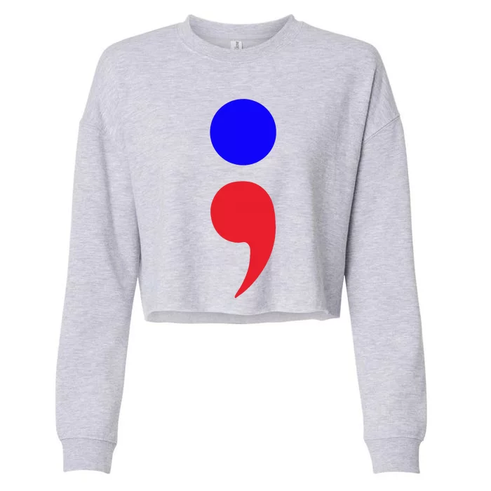 Blue Dot In A Red State Nebraska Vote Kamala Harris Walz Cropped Pullover Crew