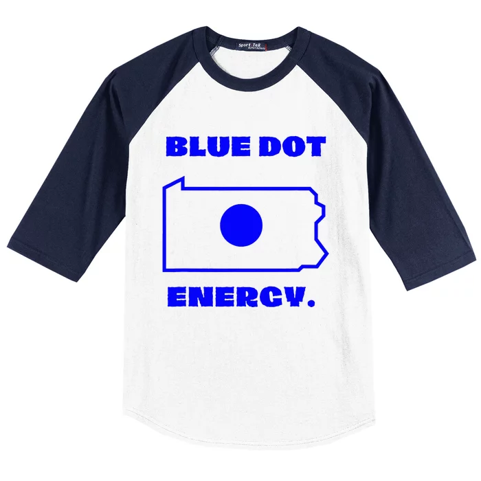 Blue Dot In State Pennsylvania Vote Kamala Harris Walz Baseball Sleeve Shirt