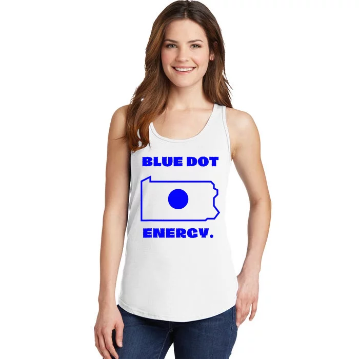 Blue Dot In State Pennsylvania Vote Kamala Harris Walz Ladies Essential Tank