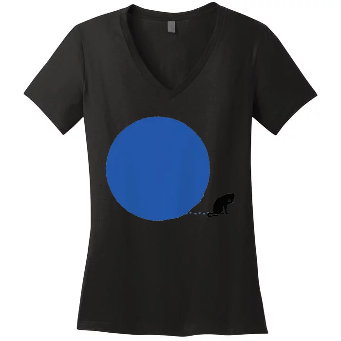 Blue Dot In A Red State Cat Vote Kamala Harris Walz Apparels Women's V-Neck T-Shirt