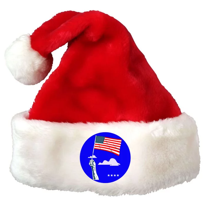 Blue Dot In A Red State Nebraska Vote Kamala Premium Christmas Santa Hat